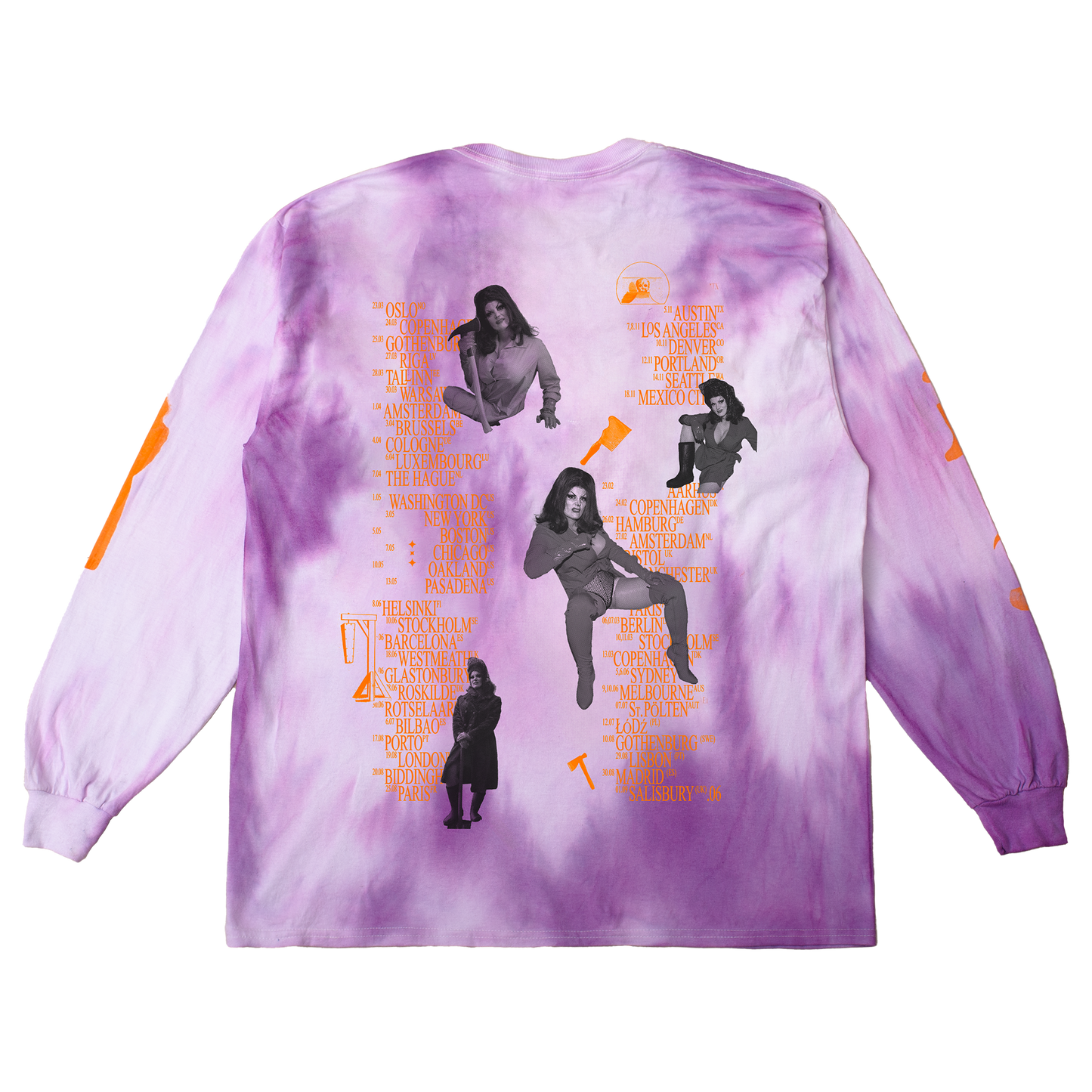 Demona Lisa Crushed Grapes Tie Dye Long Sleeve
