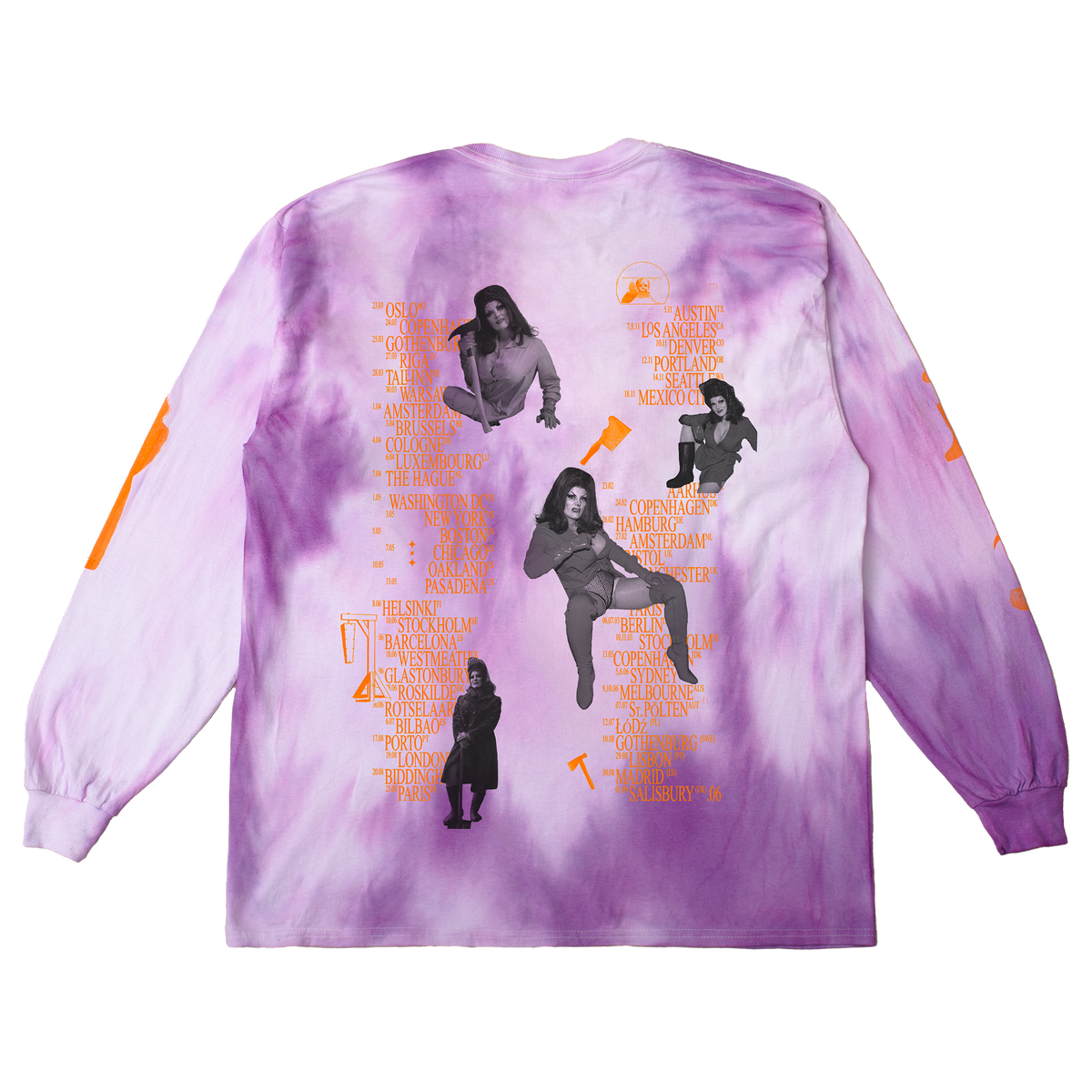 Demona Lisa Crushed Grapes Tie Dye Long Sleeve